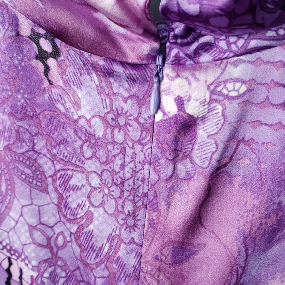 St.John couture purple sleeveless silk blouse - Picture 6 of 9